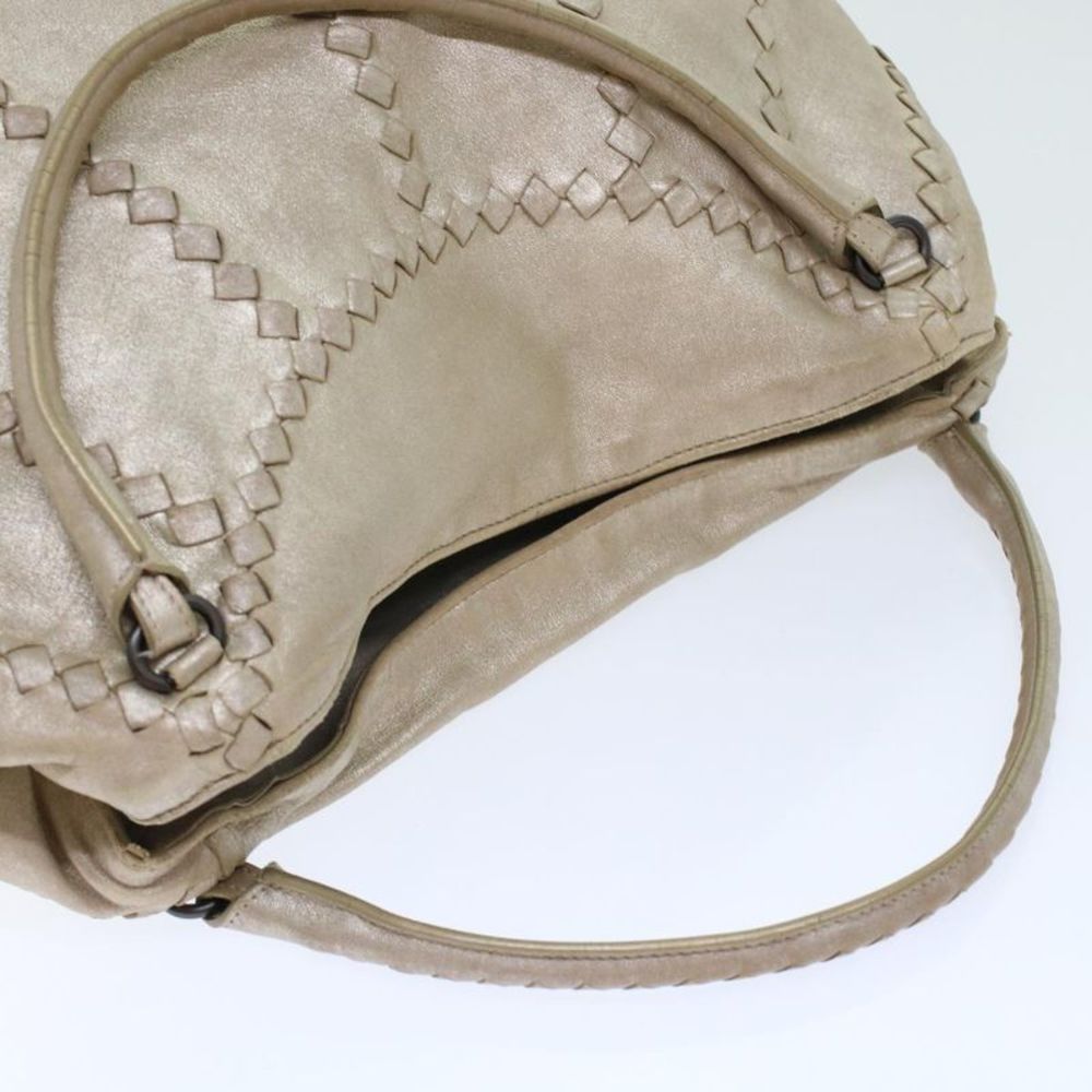 Pre Loved BOTTEGAVENETA  BOTTEGA VENETA INTRECCIATO Hand Bag Leather Gold Auth - Picture 5 of 10